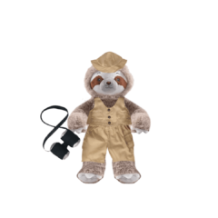 Sloth Plushie with Safari Outfit and Pants