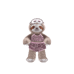 Sloth Plushie with Pink Leopard PJ