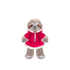 Sloth Plushie with Hot Pink Coat and Skirt