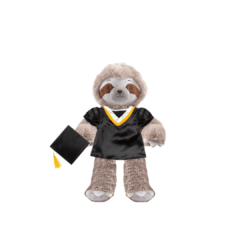 Sloth Plushie with Graduation Cap and Gown