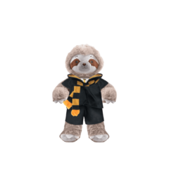 Sloth Plushie With Yellow Wizard Costume