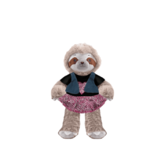 Sloth Plushie With Wild Girl Outfit