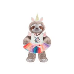 Sloth Plushie With Unicorn Outfit