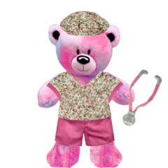 Pinky Teddy Plushie with Nurse Outfit