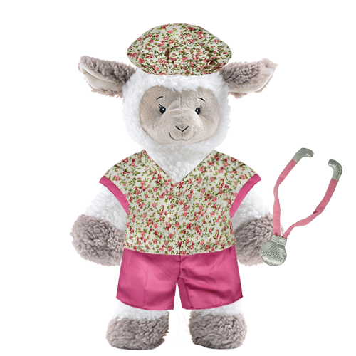 Sheep Plushie with Nurse Outfit
