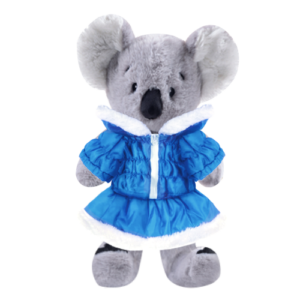 Koala Plushie with Light Blue Coat and Skirt
