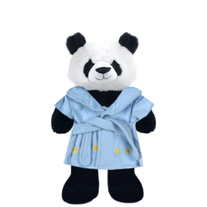 Panda Plushie With Blue Bear Bathrobe