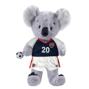 Koala Plushie With Blue Soccer Outfit