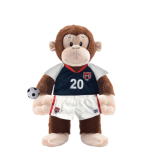 Monkey Plushie With Blue Soccer Outfit