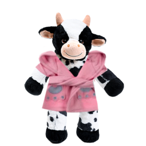 Cow Plushie With Bunny Bathrobe