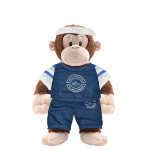 Monkey Plushie with Athletic Outfit