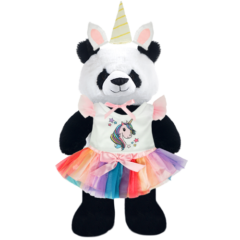 Panda Plushie With Unicorn Outfit