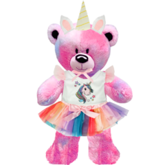 Pinky Teddy Plushie With Unicorn Outfit
