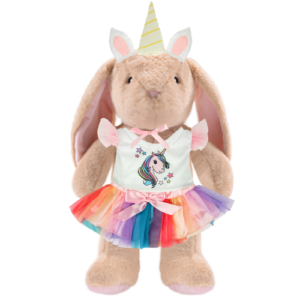 Bunny Plushie With Unicorn Outfit