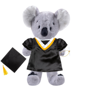 Koala Plushie with Graduation Cap and Gown