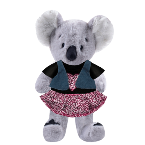 Koala Plushie With Wild Girl Outfit