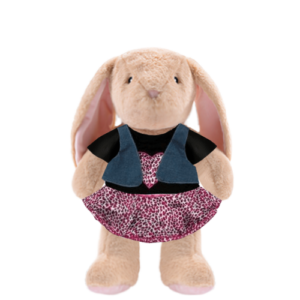Bunny Plushie With Wild Girl Outfit