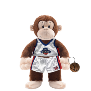 Monkey Plushie with Basketball Uniform