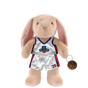 Bunny Plushie with Basketball Uniform