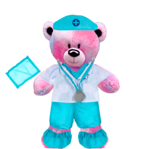 Pinky Teddy Plushie with Doctor’s Outfit