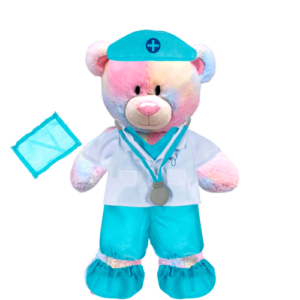 Rainbow Teddy Plushie with Doctor’s Outfit