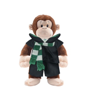 Monkey Plushie With Green Wizard Costume