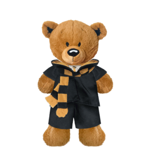 Brown Teddy Plushie With Yellow Wizard Costume