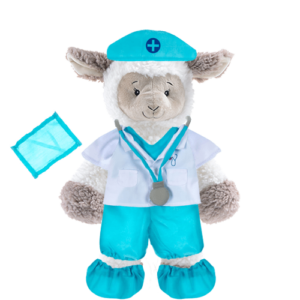 Sheep Plushie with Doctor’s Outfit