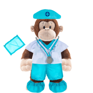 Monkey Plushie with Doctor’s Outfit
