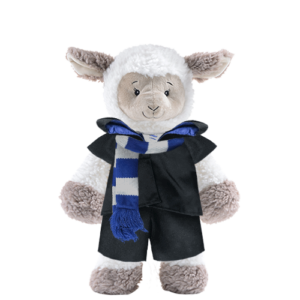 Sheep Plushie with Blue Wizard Costume