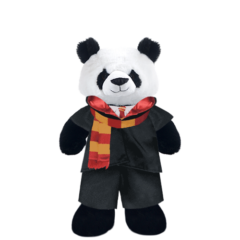 Panda Plushie with Red Wizard Costume