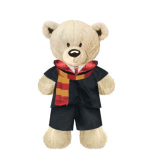 White Teddy Plushie with Red Wizard Costume
