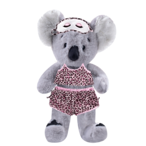 Koala Plushie with Pink Leopard PJ
