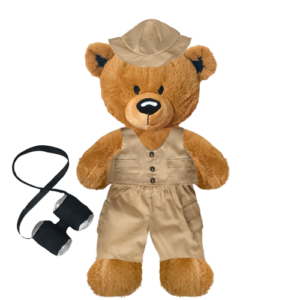 Brown Teddy Plushie with Safari Outfit and Pants