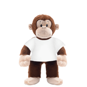 Monkey Plushie With White Shirt