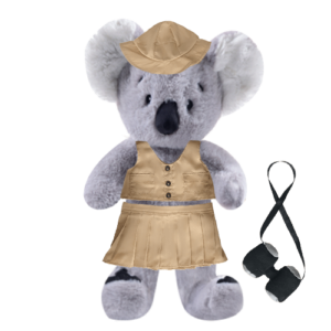 Koala Plushie with Safari Outfit and Skirt