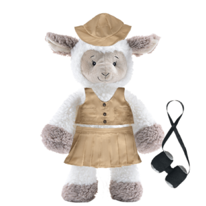 Sheep Plushie with Safari Outfit and Skirt