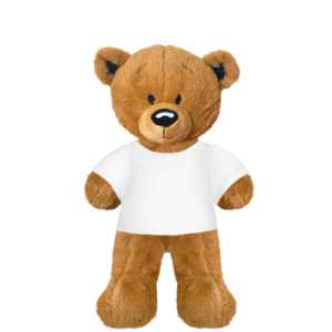 Brown Teddy Plushie With White Shirt