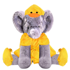 Elephant Plushie With Duck Robe And Slippers