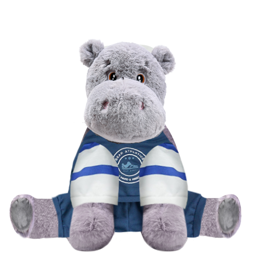 Hippo Plushie with Athletic Outfit