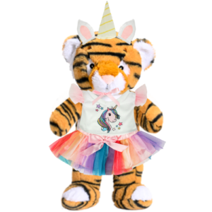 Tiger Plushie With Unicorn Outfit