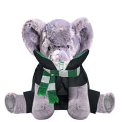 Elephant Plushie With Green Wizard Costume