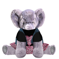 Elephant Plushie With Wild Girl Outfit