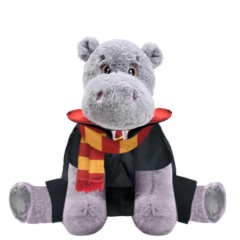 Hippo Plushie with Red Wizard Costume
