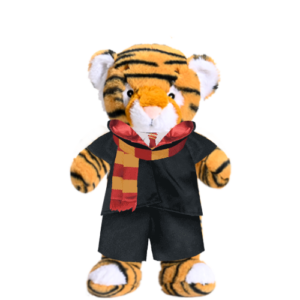 Tiger Plushie with Red Wizard Costume