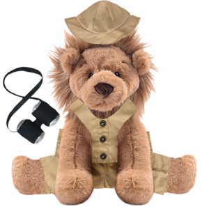 Lion Plushie with Safari Outfit and Pants