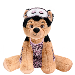 German Shepherd Plushie with Pink Leopard PJ