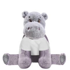 Hippo Plushie With White Shirt