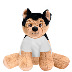 German Shepherd Plushie With White Shirt