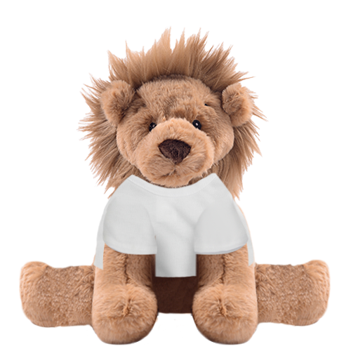 Lion Plushie With White Shirt